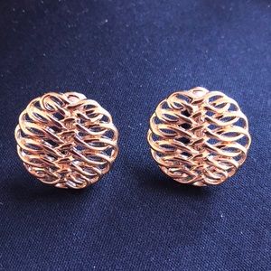 Napier Gold tone earrings art nouveau